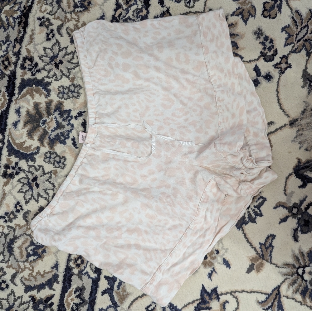 Victoria's Secret Cream Animal Print High Waist Shorts